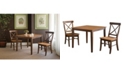 International Concepts 36X36 Dining Table With 2 X-Back Chairs